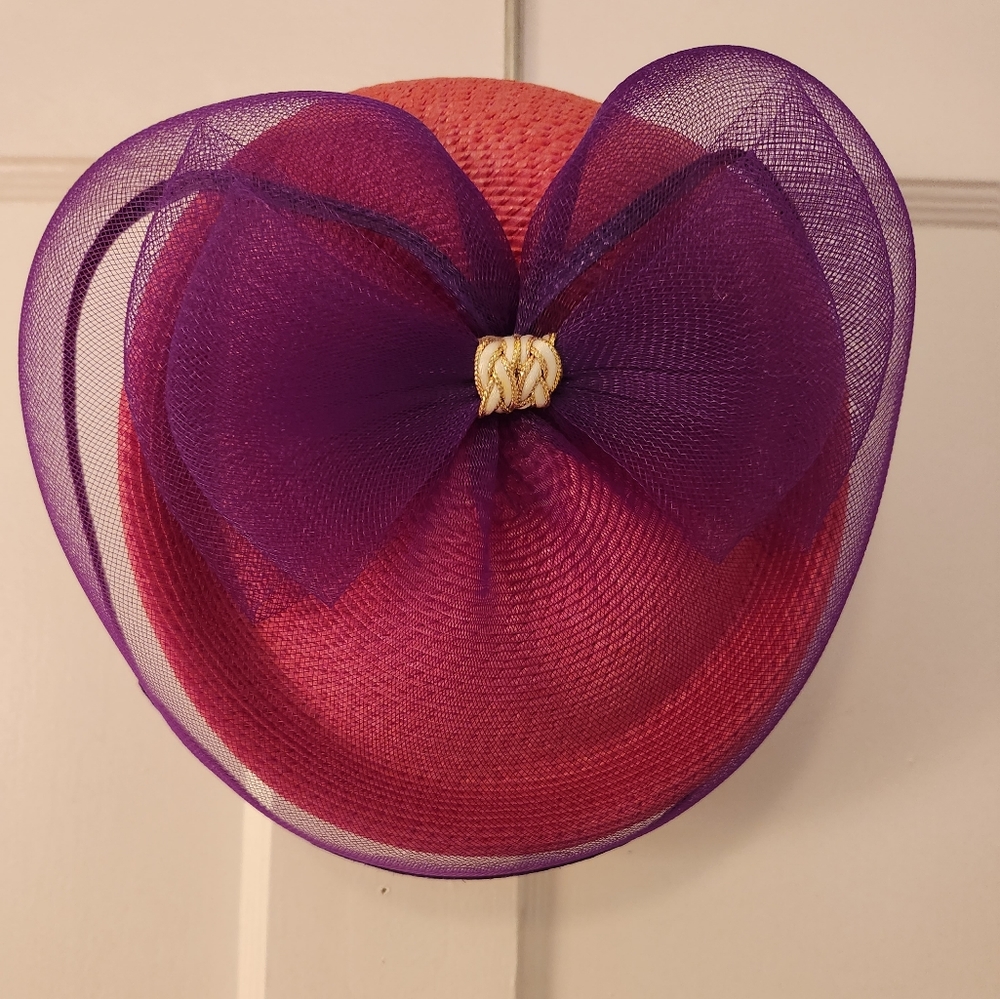 💜💖 Vintage 80's Derby Style Pillbox Hat💖💜
